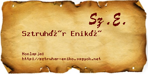 Sztruhár Enikő névjegykártya